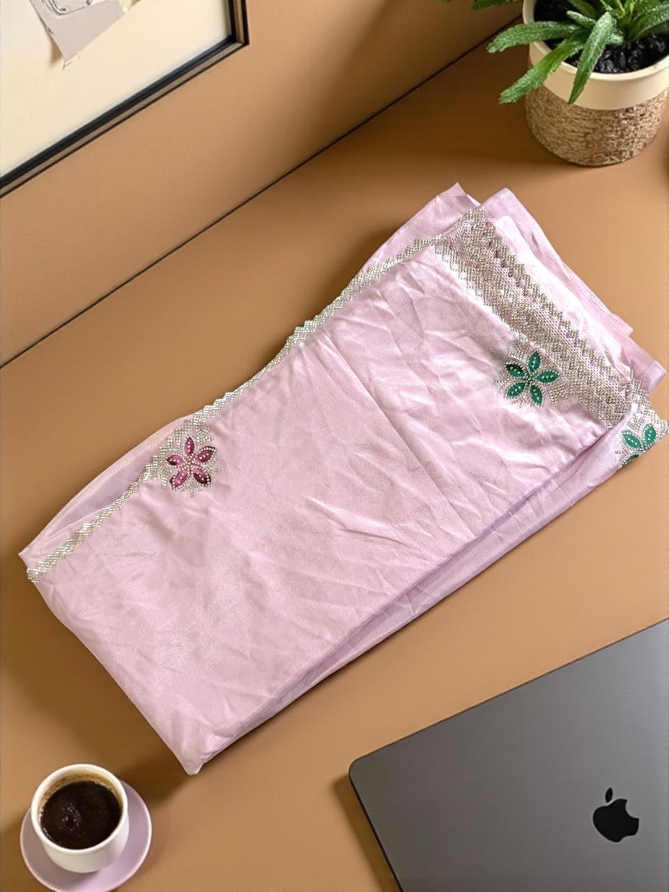 Lavender Chiffon Saree