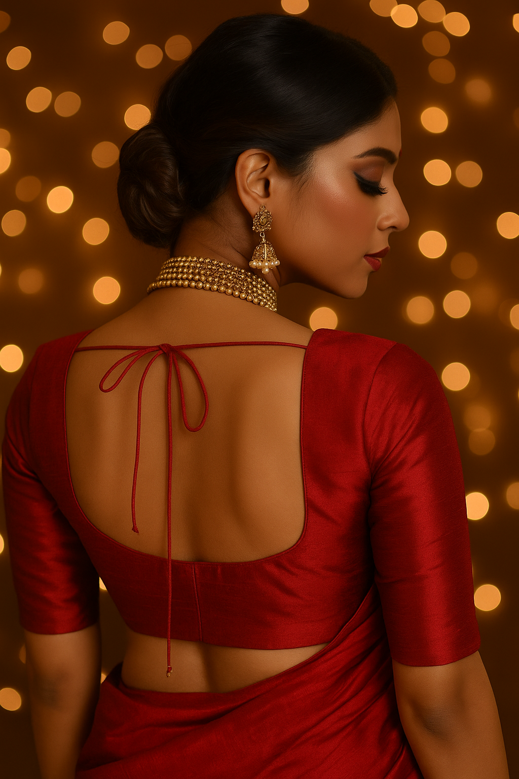 Dark maroon sleeved blouse