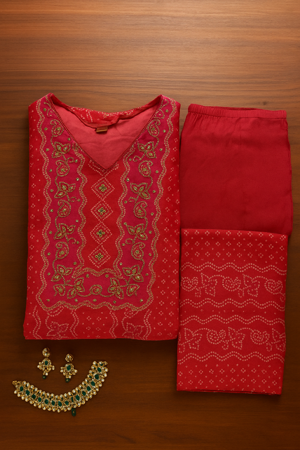 Pink Silk Embroidered Stitched Salwar Suit
