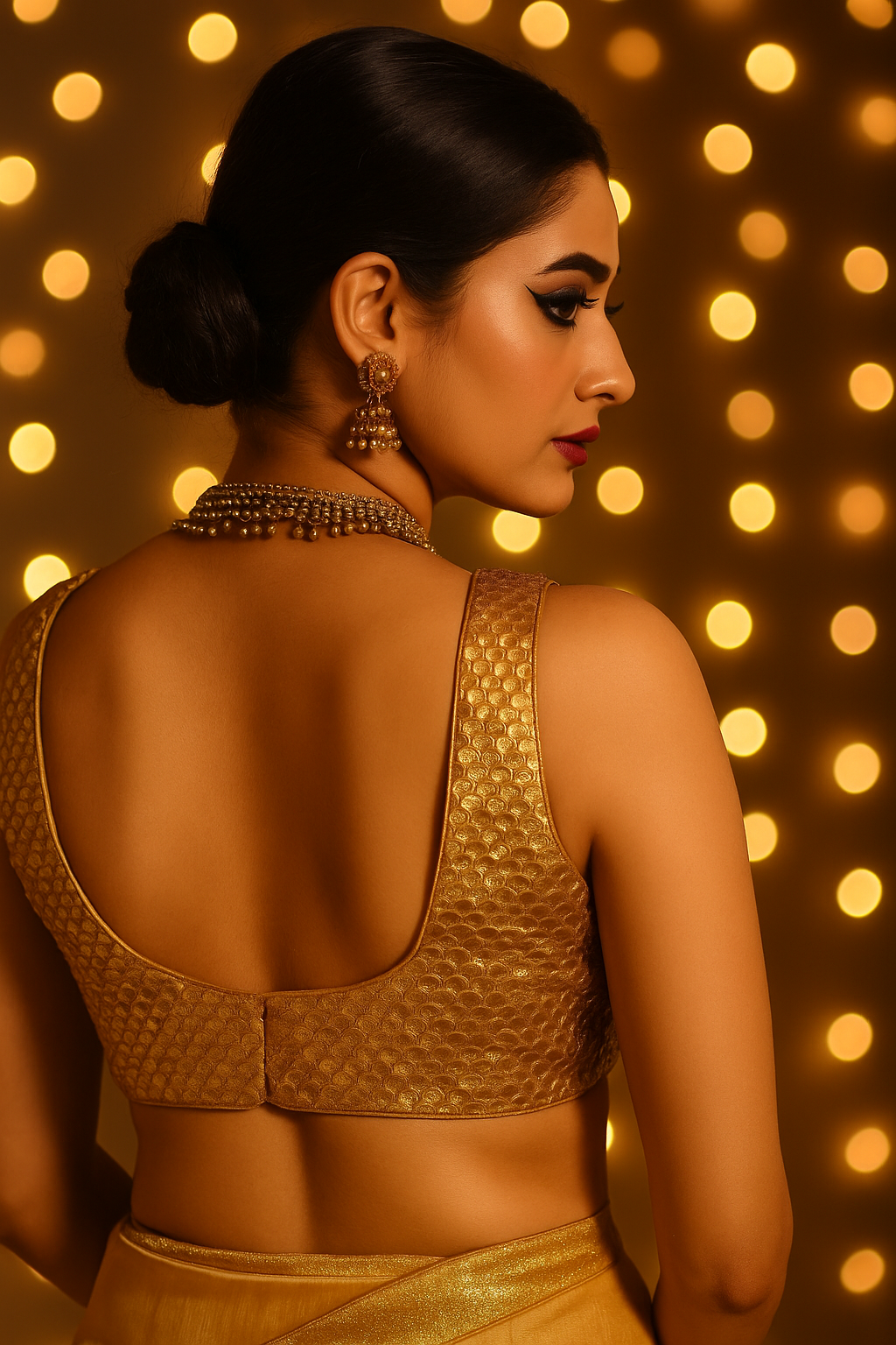 Gold sequin blouse