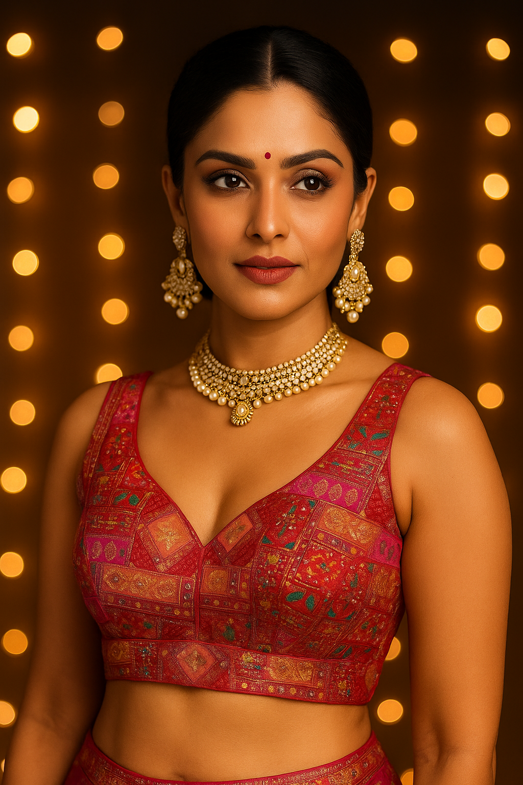 Rani pink designer sleeveless blouse