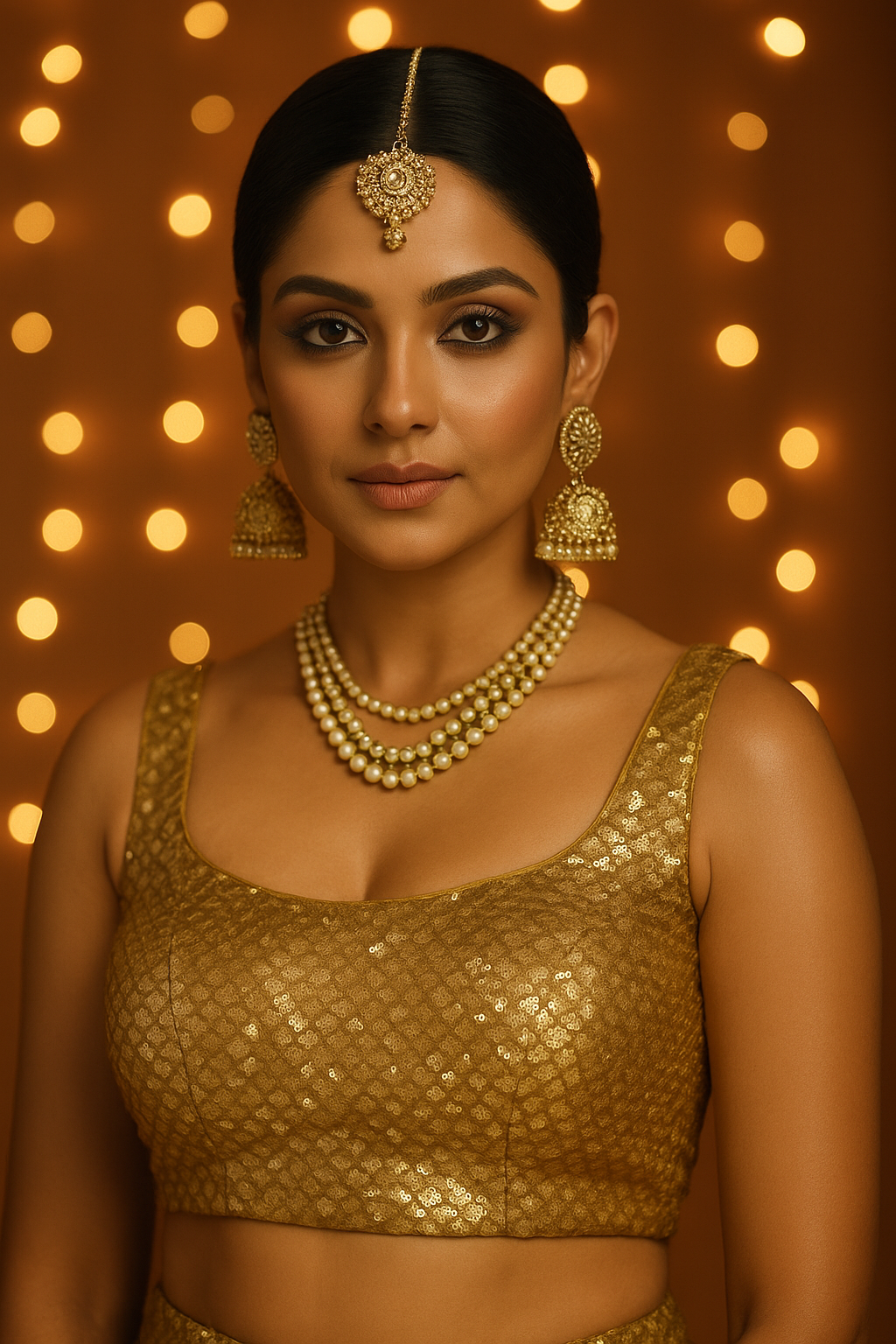 Gold sequin blouse