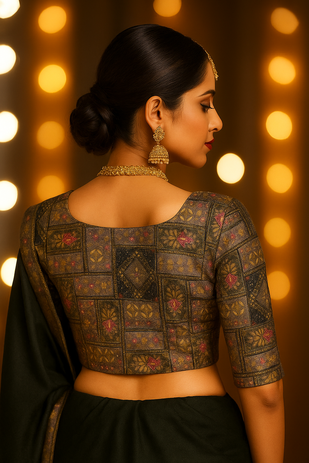 Steel grey designer blouse