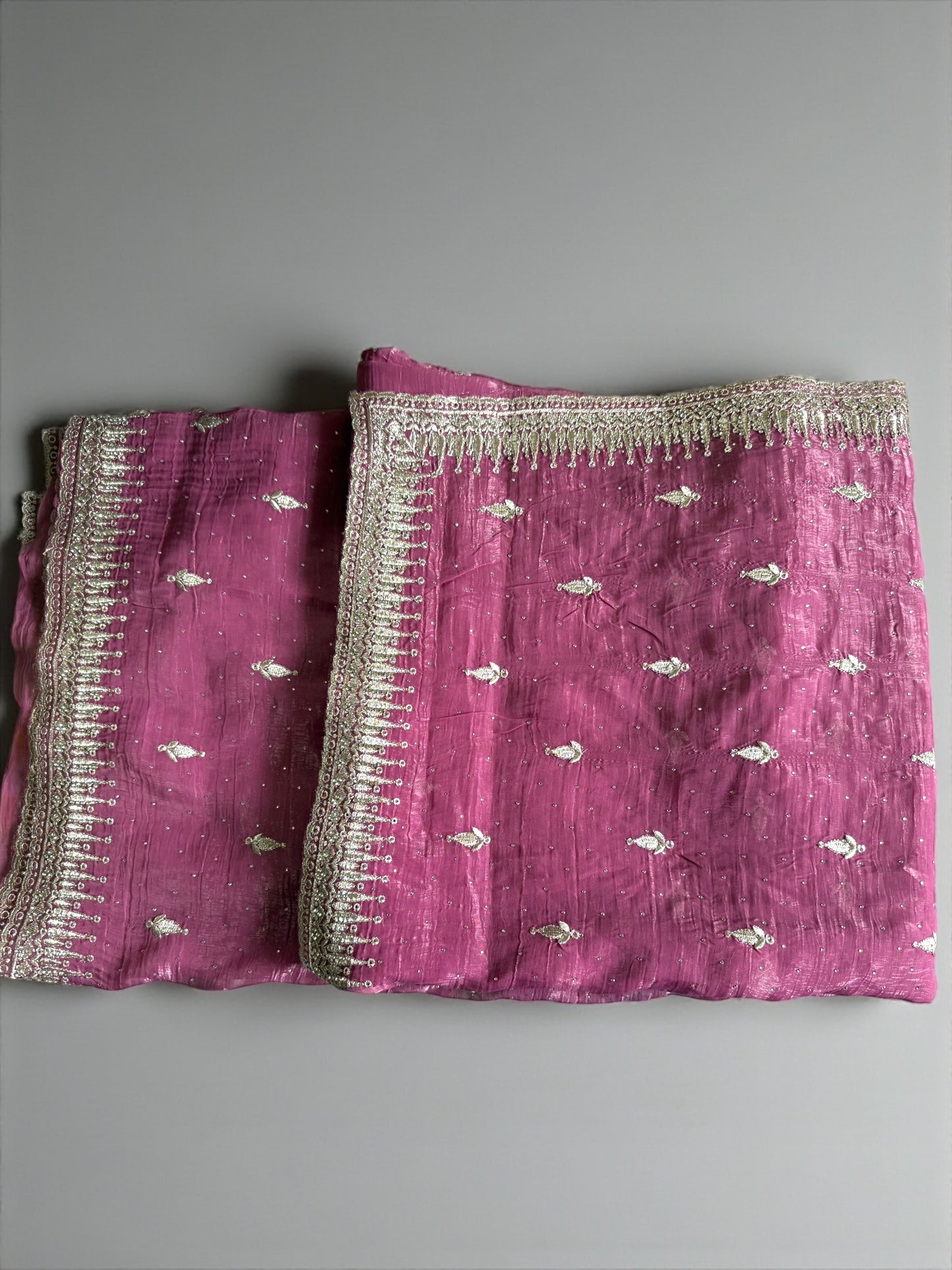 Lavender Chiffon Silk Saree