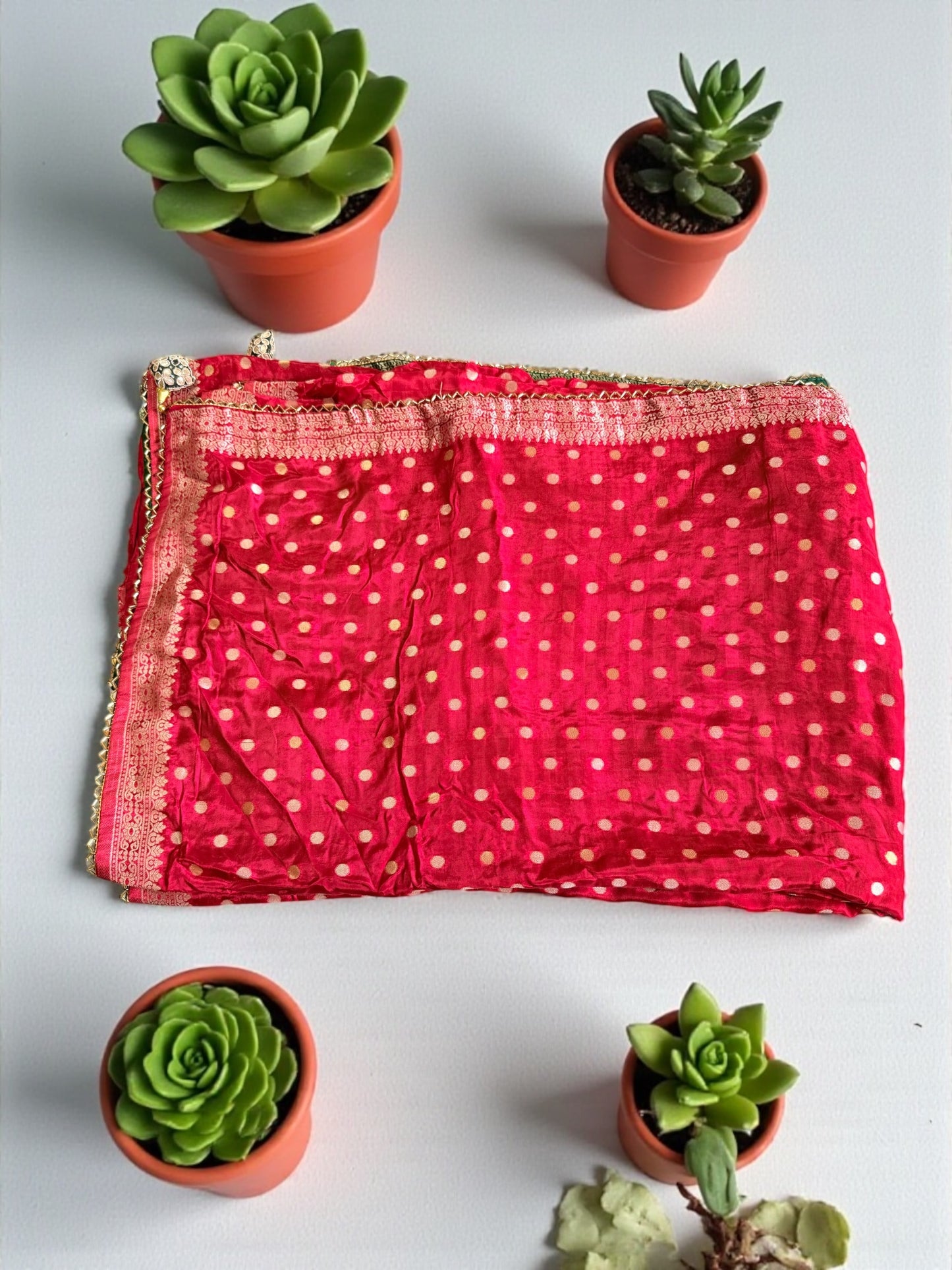 Dark Red Silk Saree