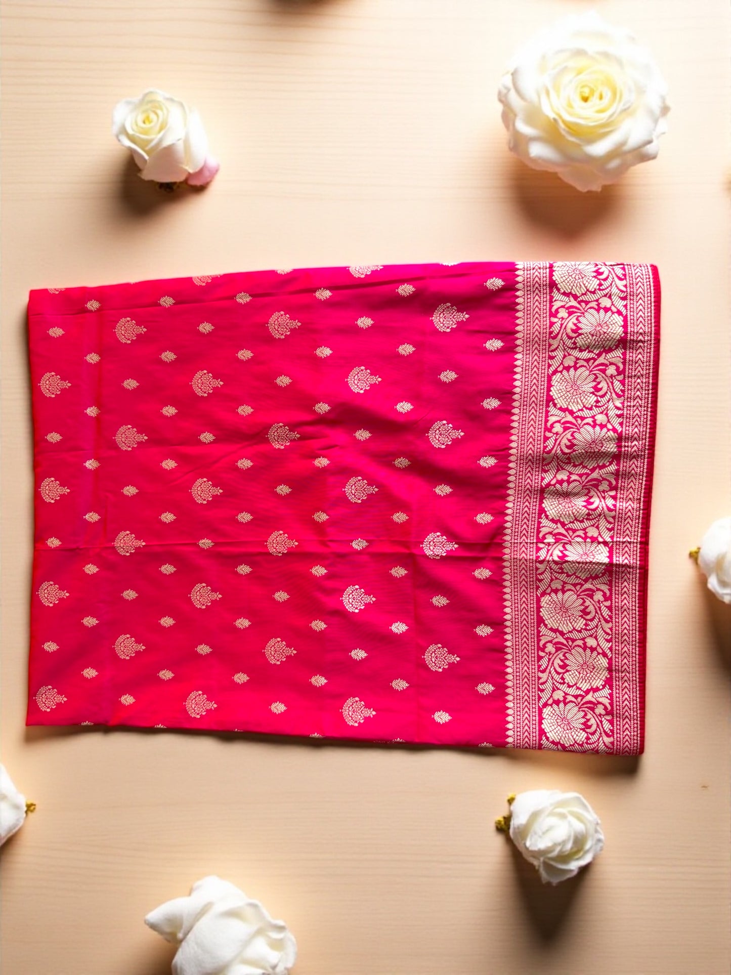 Rani Pink Banarasi Saree