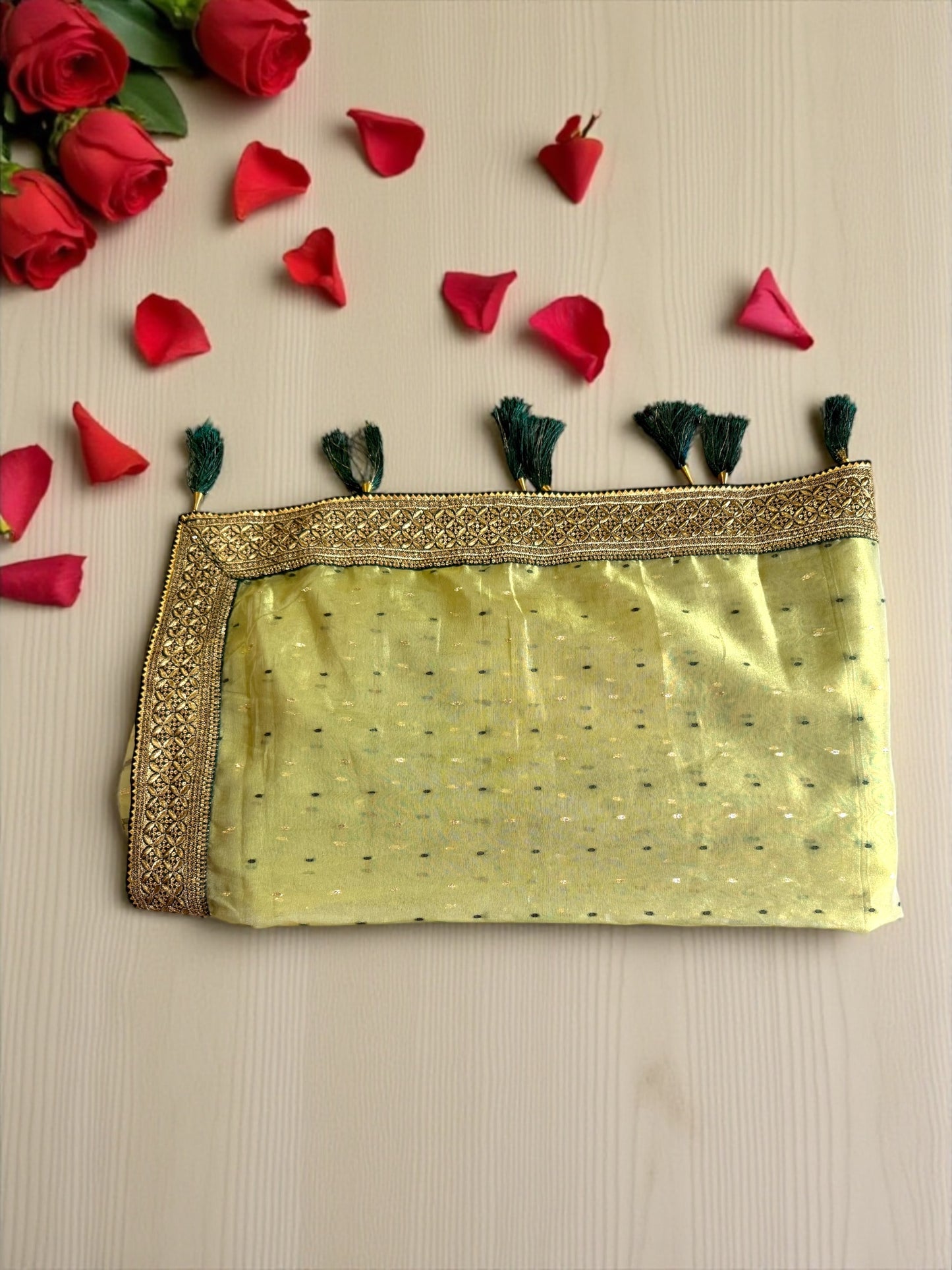 Pista Green Organza Saree