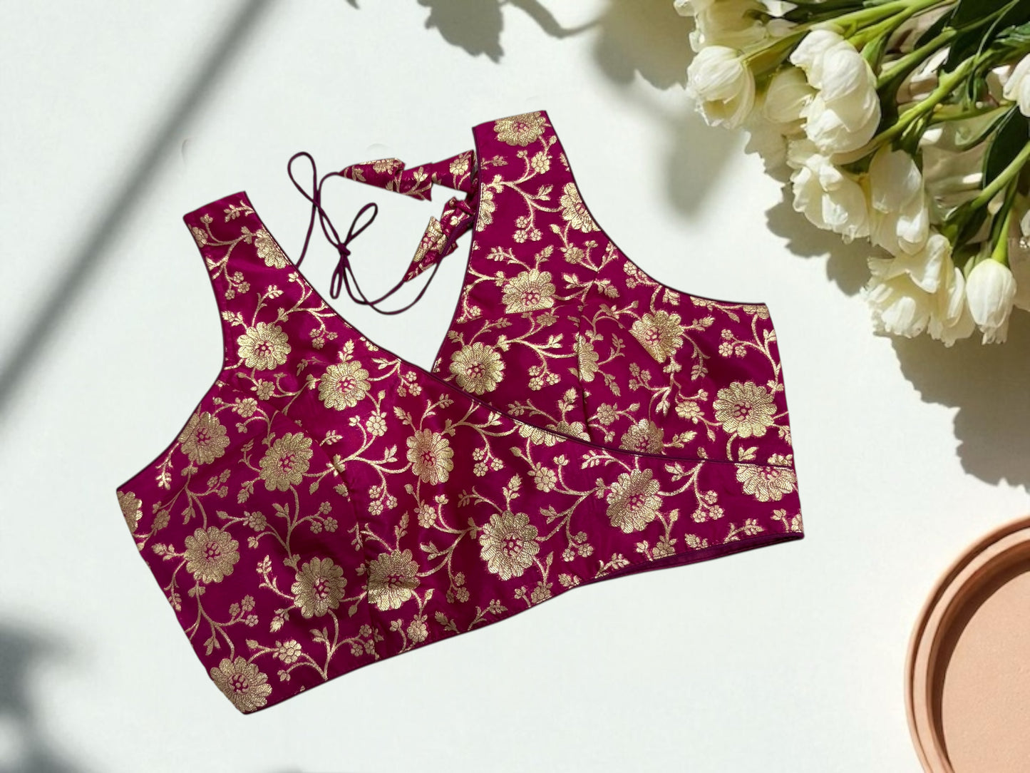 Deep rani pink blouse