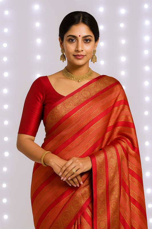 Rani Pink Banarasi Silk Saree