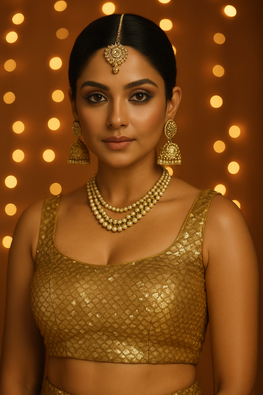Gold sequin blouse