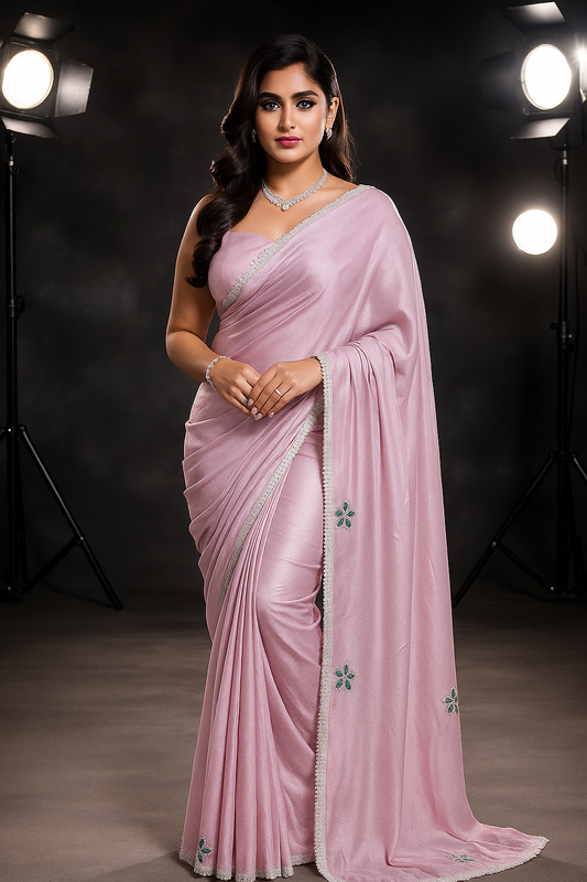Lavender Chiffon Saree