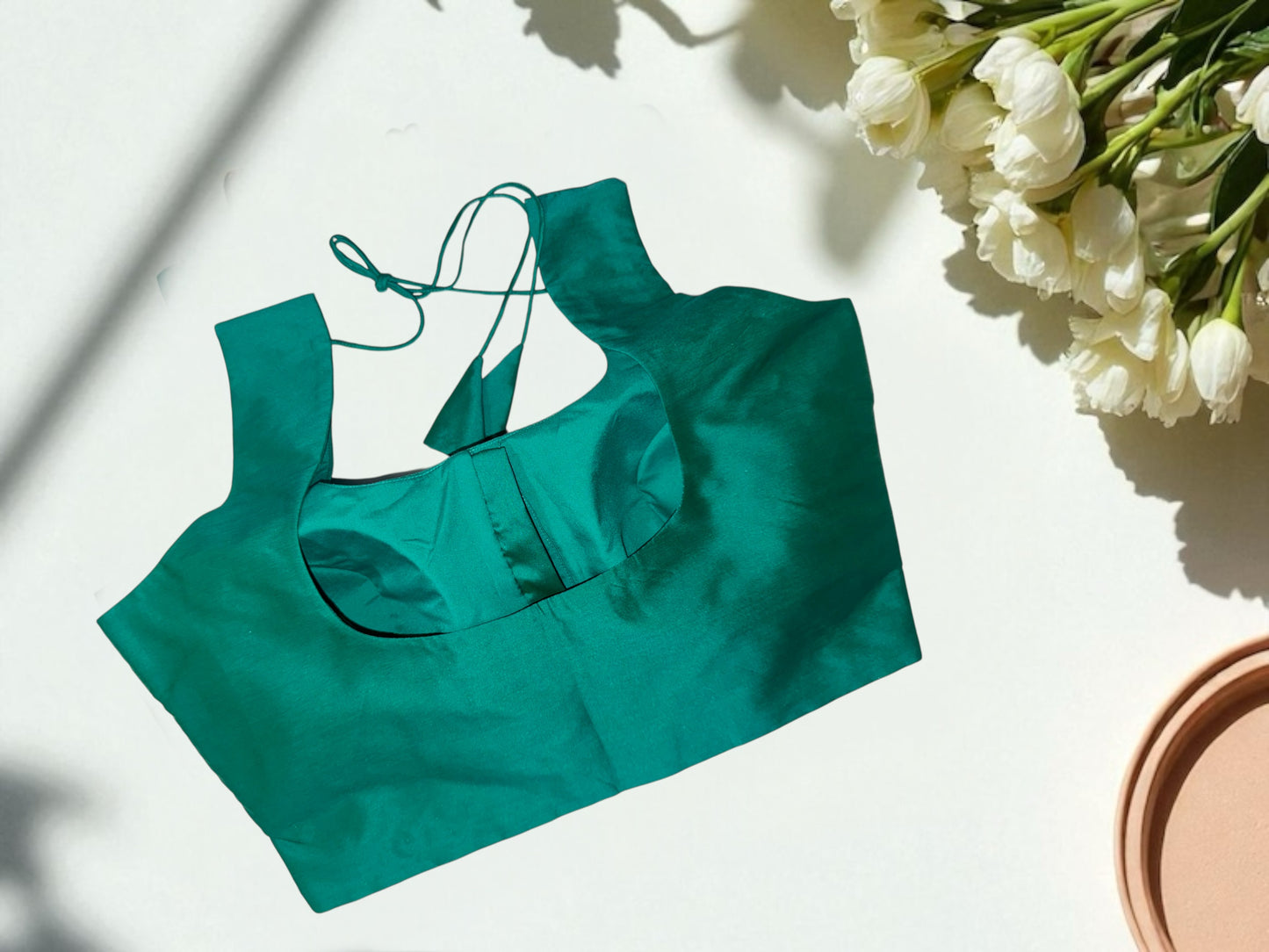 Rama green pure silk blouse