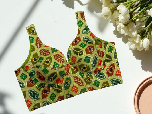 Light green crepe silk blouse