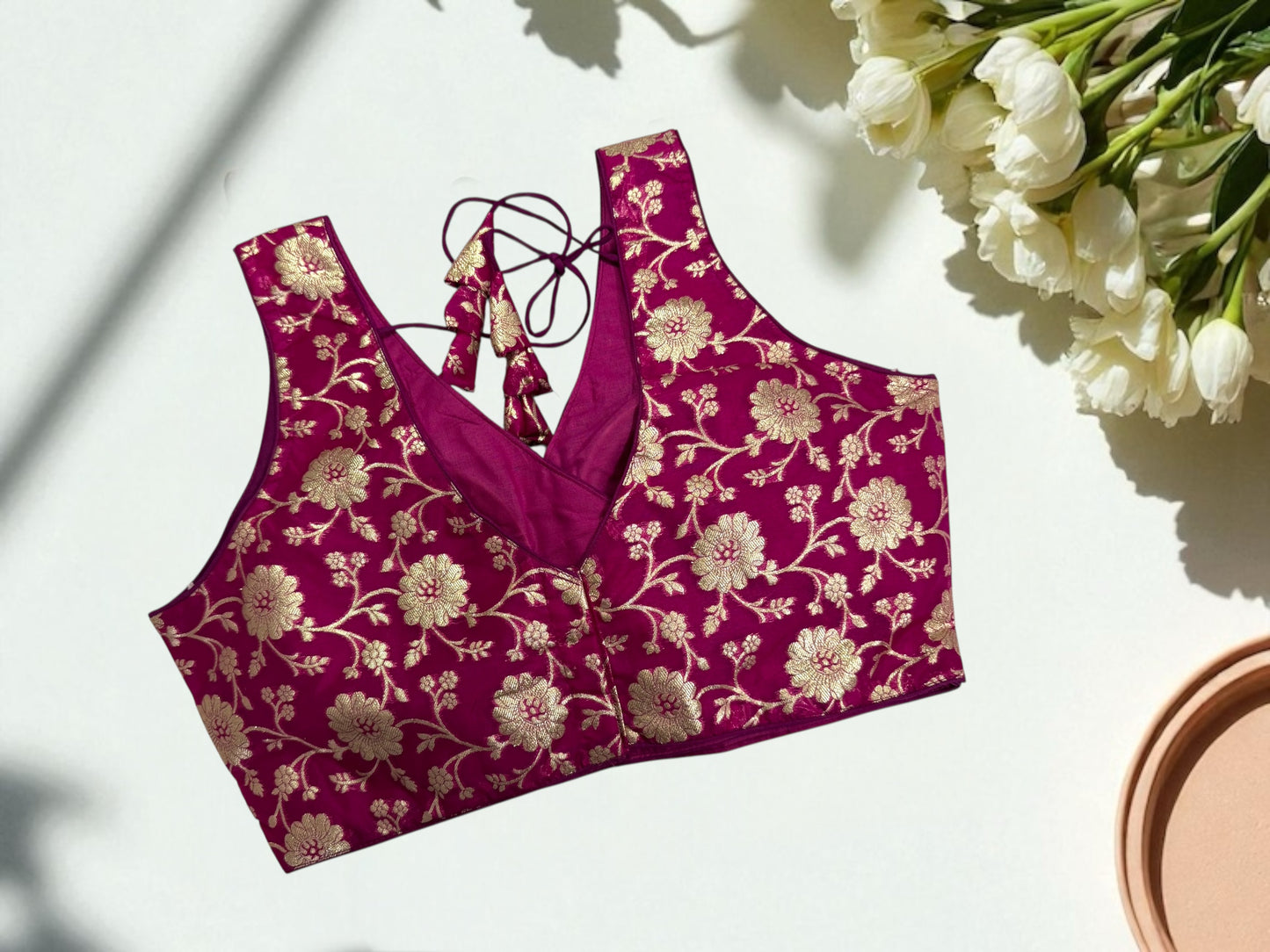 Deep rani pink blouse